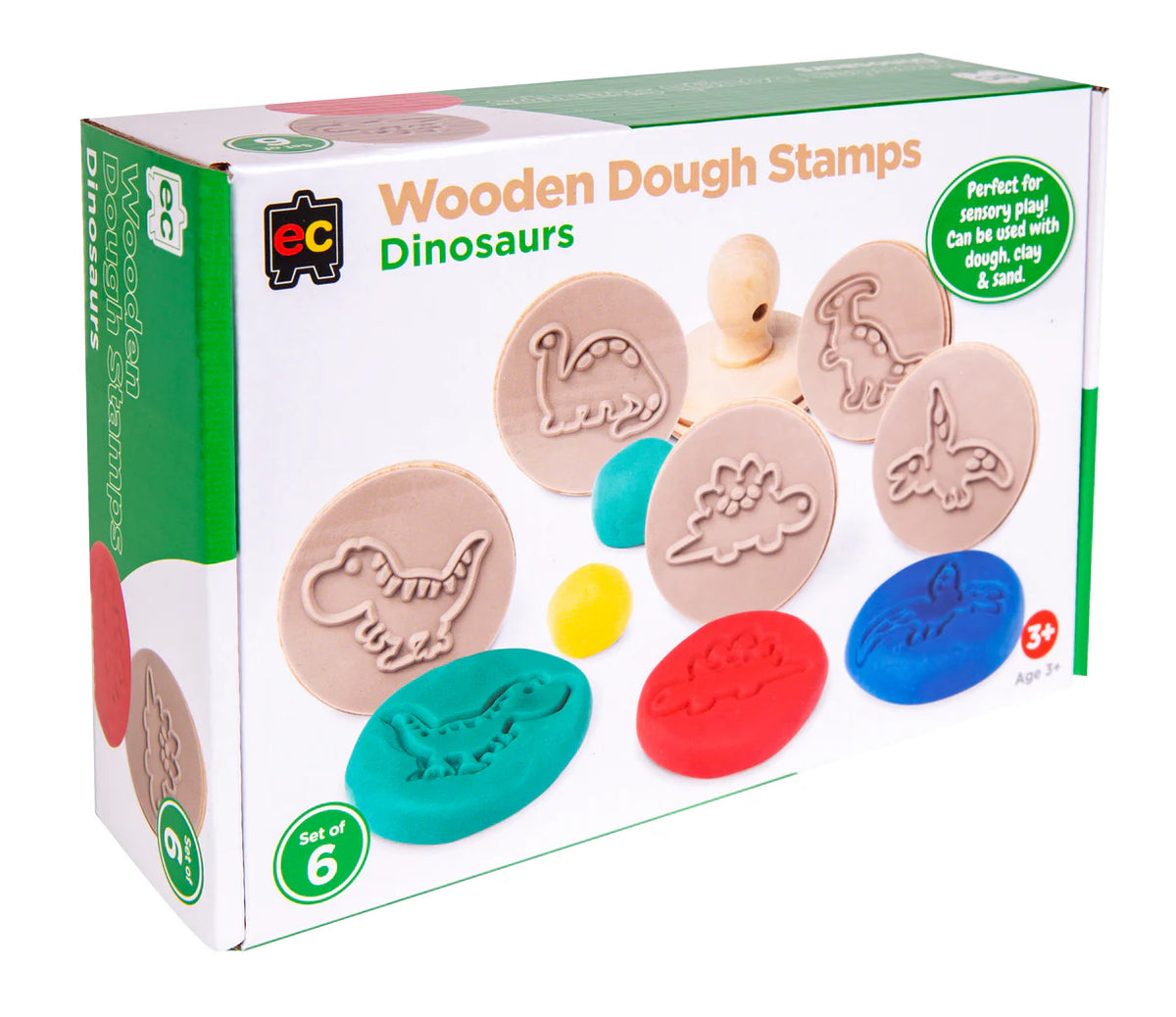 EC Wooden Dough Stamps - Dinosaurs