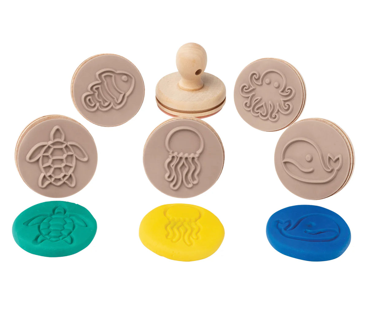 EC Wooden Dough Stamps - Sea