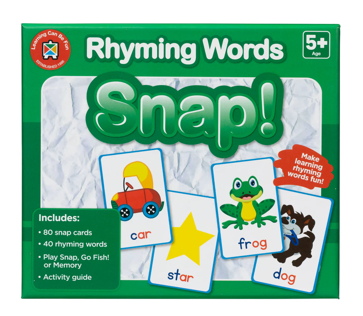Learning Can Be Fun Rhyming Words Snap!