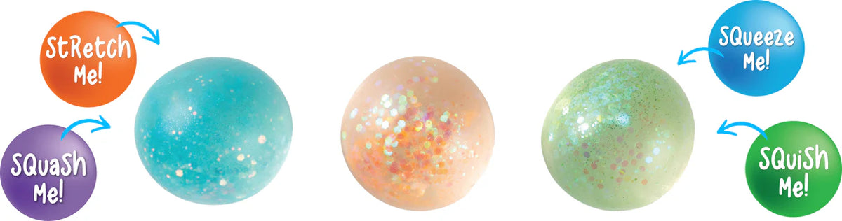 Sensory Sprout Galaxy Glitter Balls - Orange