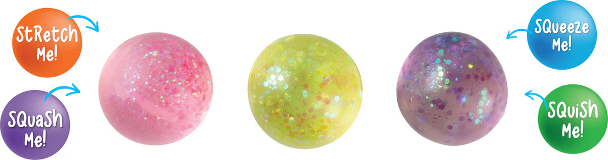 Sensory Sprout Galaxy Glitter Balls - Purple