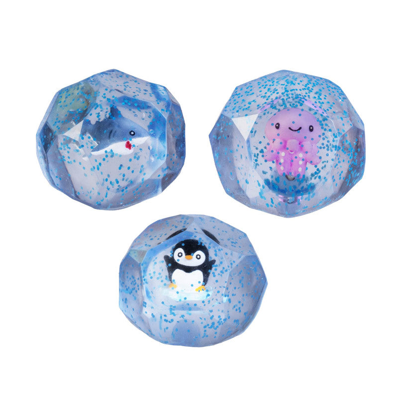 Smooshos Super Squeeze Diamond Sphere Glow in the Dark Sea Animal