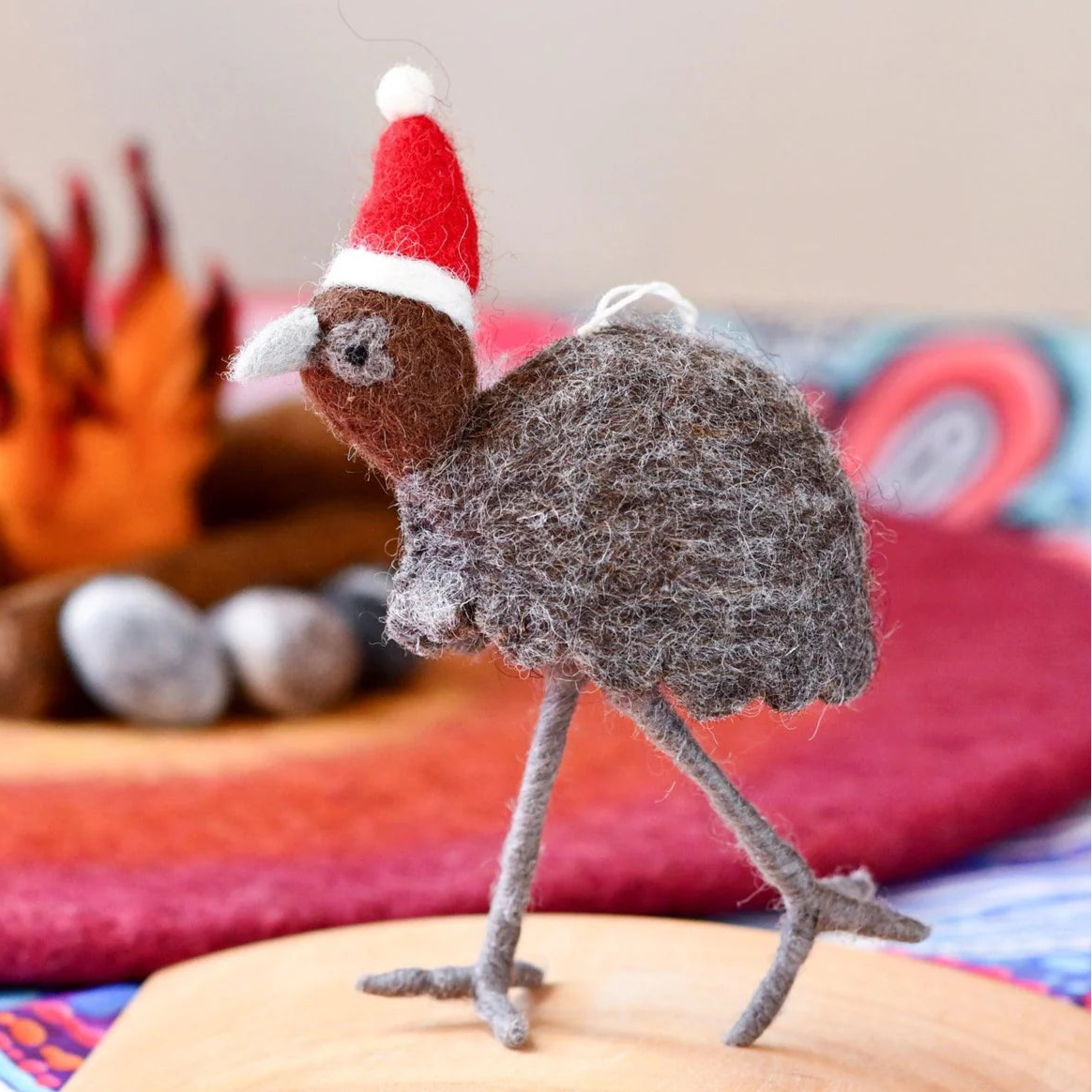 Tara Treasures  Felt Australian Christmas Emu