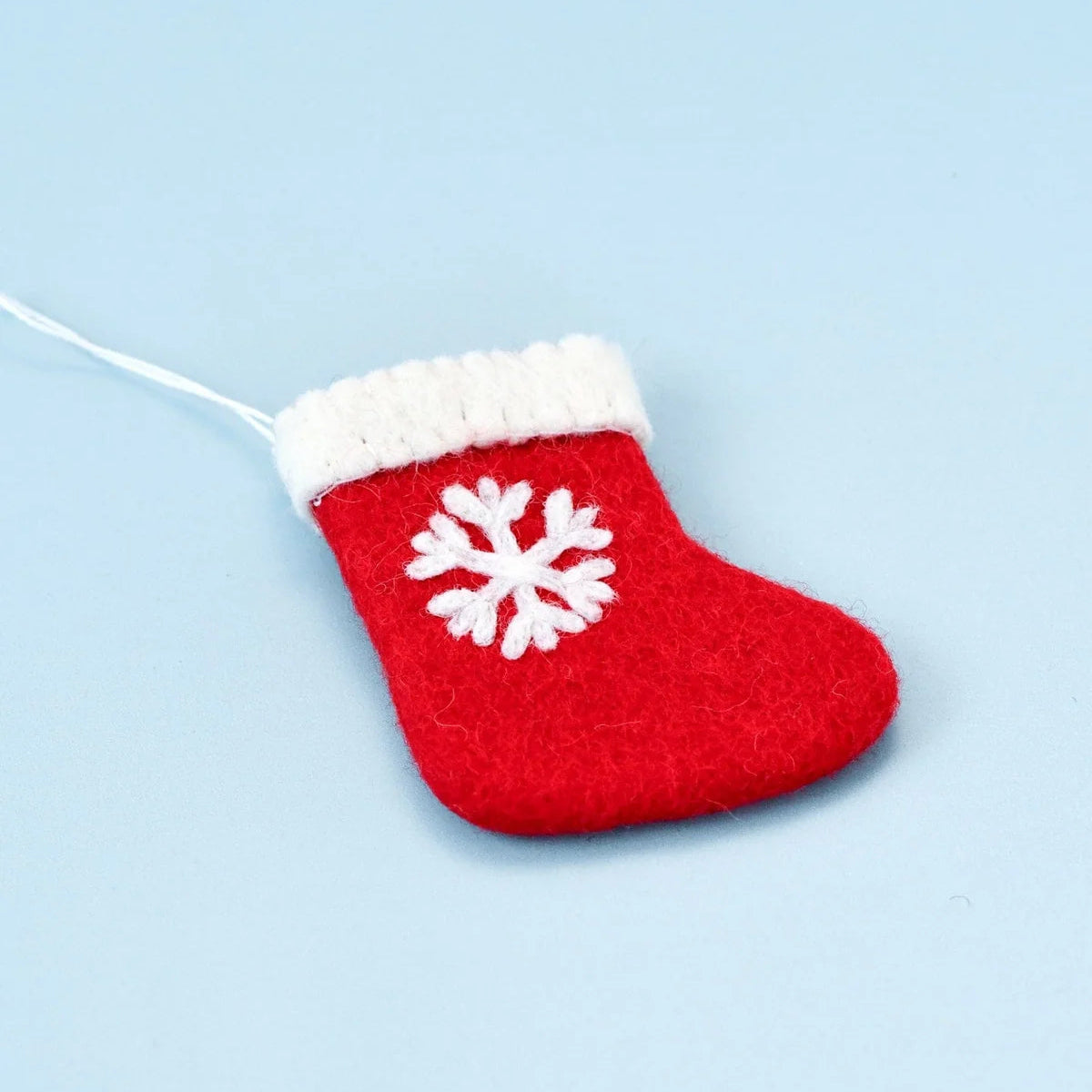 Tara Treasures Felt Christmas Stocking with Snowflake Ornament