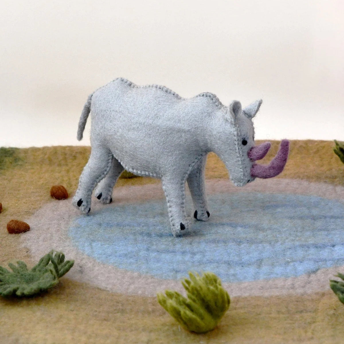 Tara Treasures Felt Rhinoceros