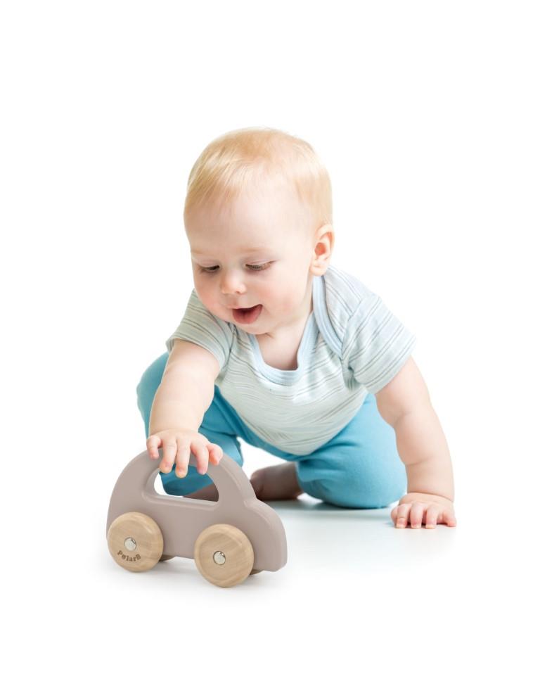 Polar B Wooden Car - Light Brown