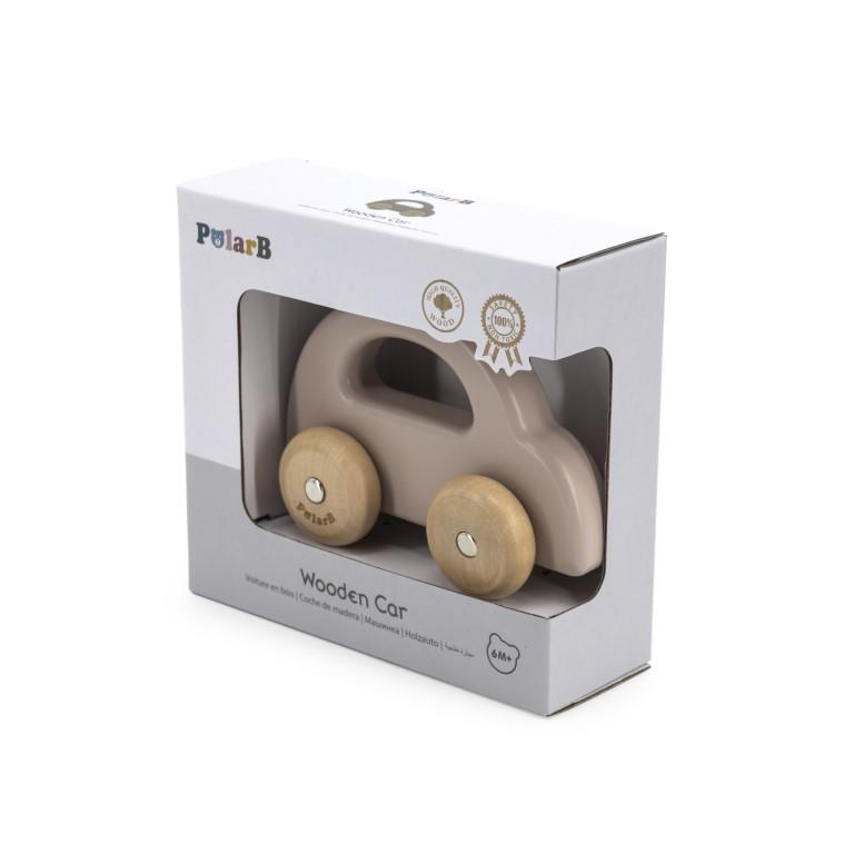 Polar B Wooden Car - Light Brown