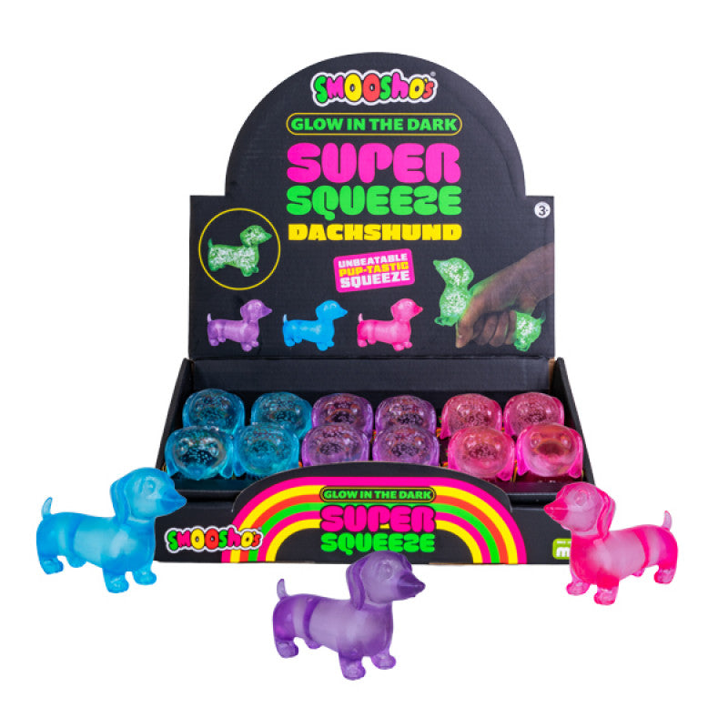 Smoosho's Super Squeeze Glow-in-the-Dark Dachshund