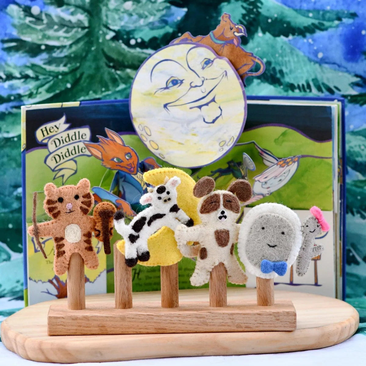 Tara Treasures Hey Diddle Diddle Finger Puppet Set