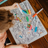 HeyDoodle Reusable Colouring Placemat - Dino Roar!