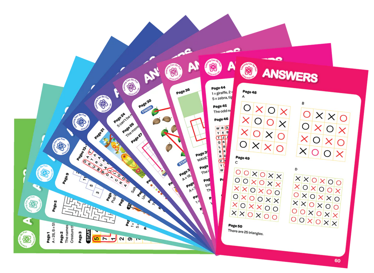 Learning Can Be Fun Brain Teasers Activity Pad