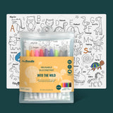 HeyDoodle Reusable Colouring Placemat - Into the Wild