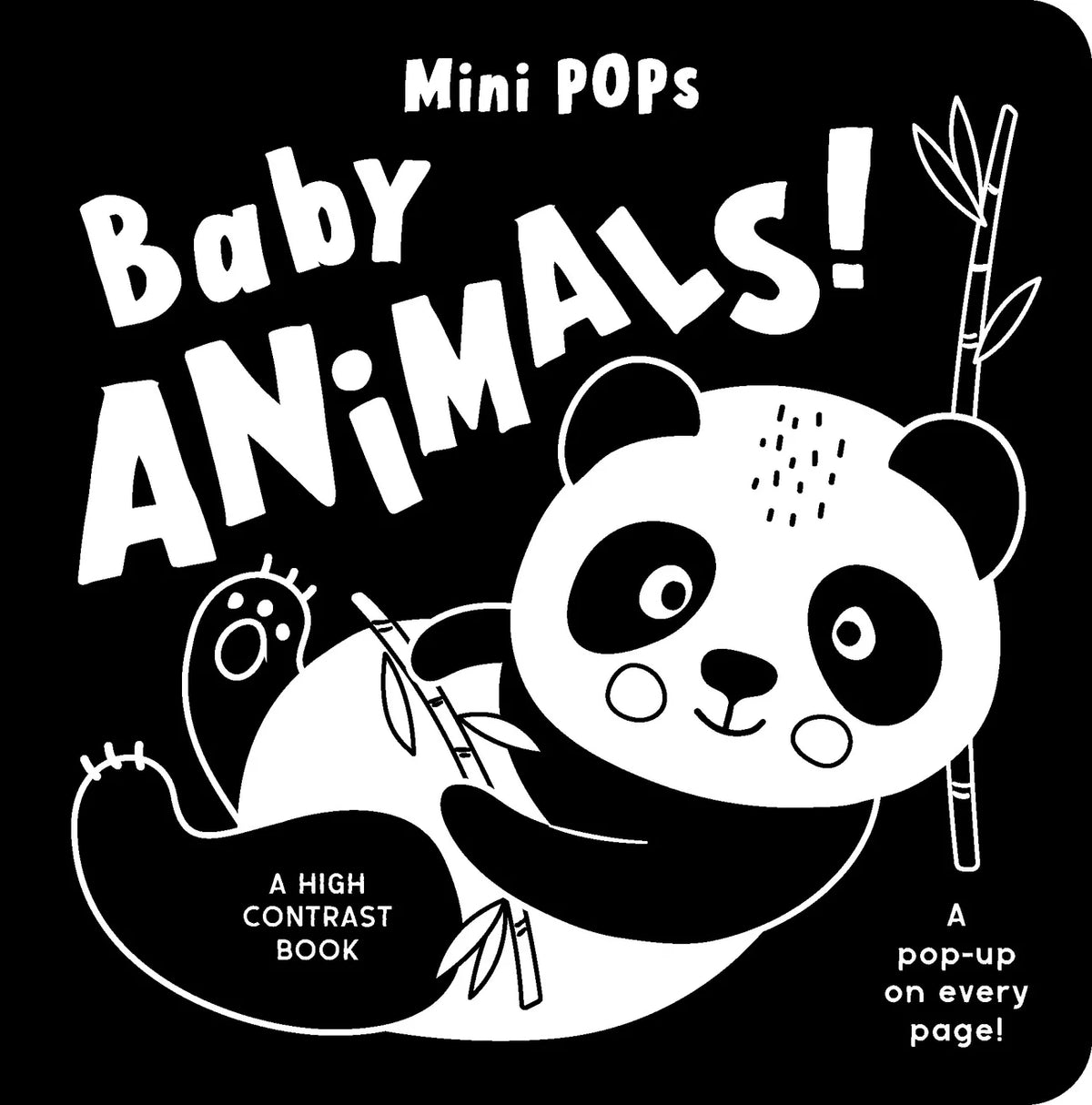 Mini Pops Black &amp; White Board Book- Baby Animals