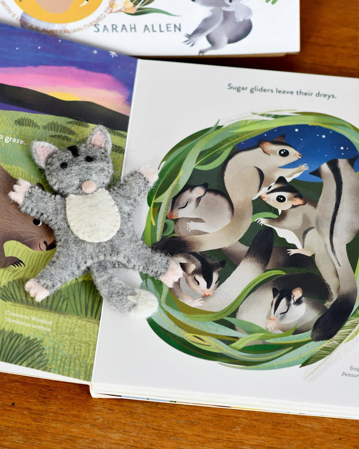 Tara Treasures Jumping Joeys Finger Puppets and Book Set