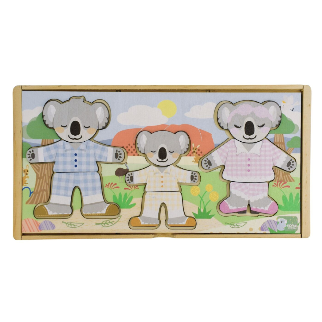 Koala Dream Dressing Koala Family with Expressions Puzzle