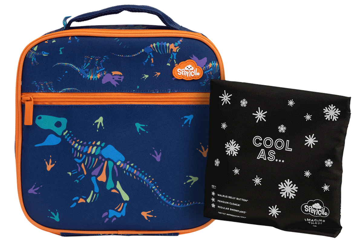 Little Cooler Lunch Bag + Chill Pack - Dino Bones