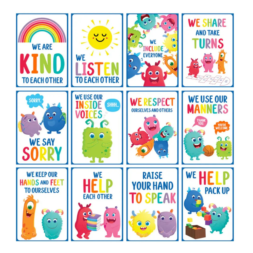 Giggle & Grow Classroom Rules Poster - Set of 12