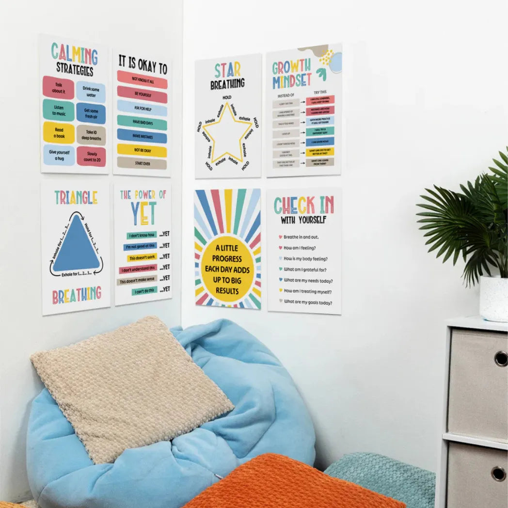 Growing Minds Calming Corner Poster - Set of 8