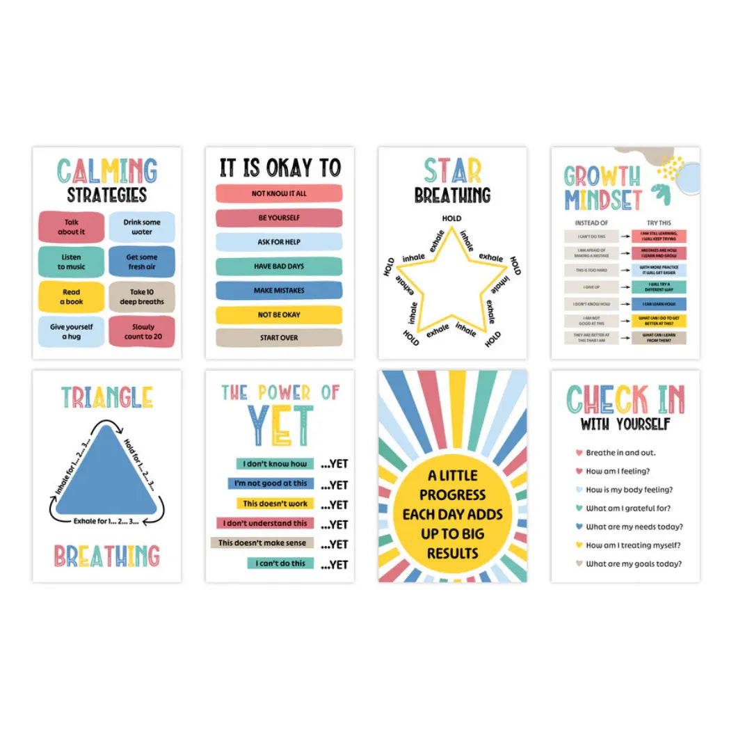Growing Minds Calming Corner Poster - Set of 8