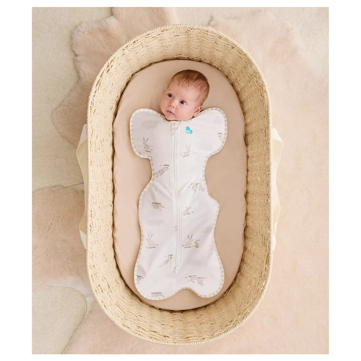Love to Dream Swaddle Up - Stage One - Original 1.0 TOG - Cloud Bunnies White