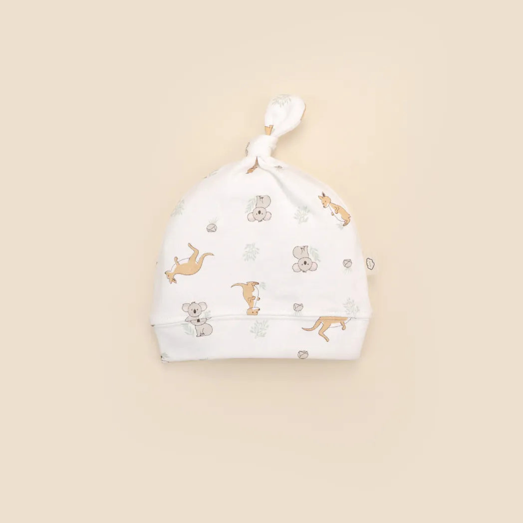 Lummi in Colour Baby Beanie - Kangaroo and Koala