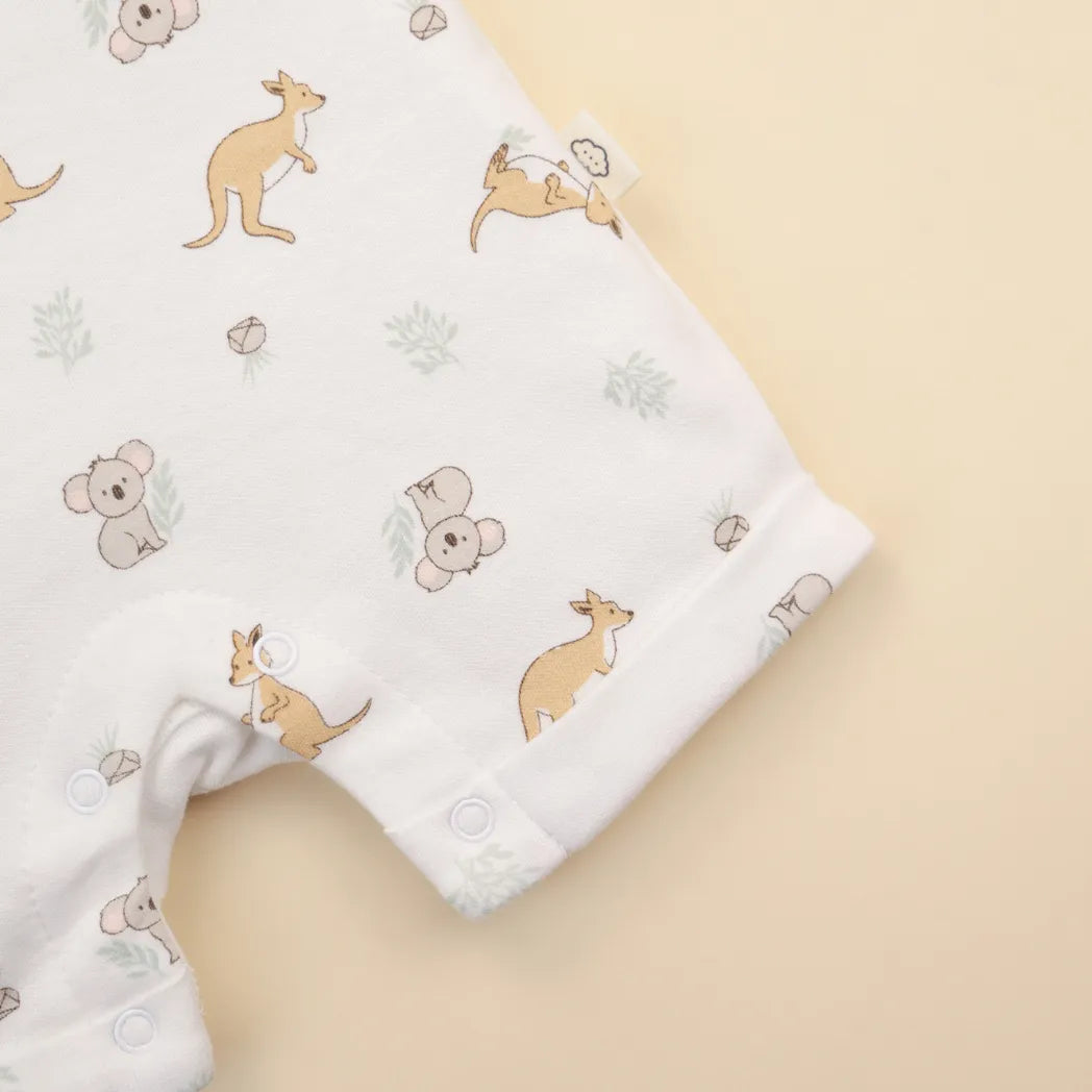 Lummi in Colour Baby Romper - Kangaroo and Koala