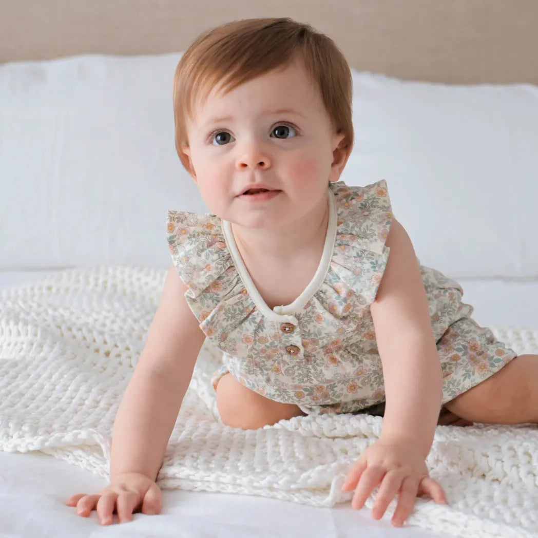 Lummi in Colour Baby Ruffle Romper - Daisy Daisy