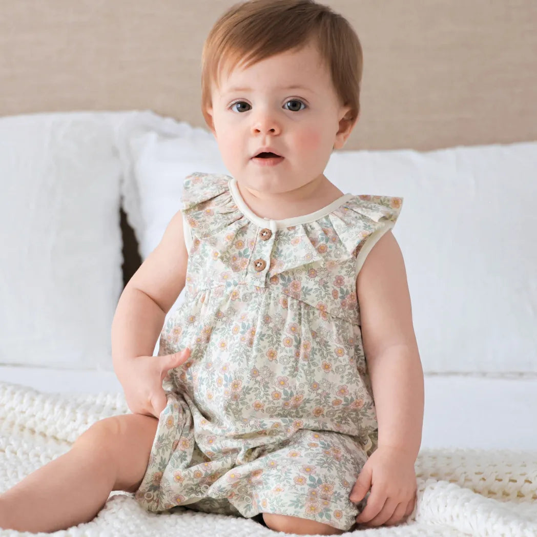 Lummi in Colour Baby Ruffle Romper - Daisy Daisy