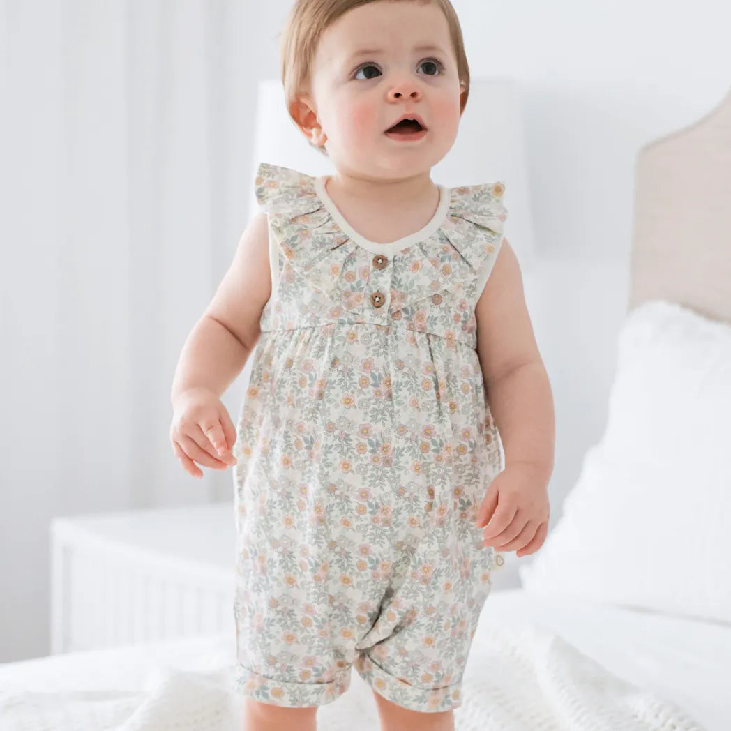 Lummi in Colour Baby Ruffle Romper - Daisy Daisy