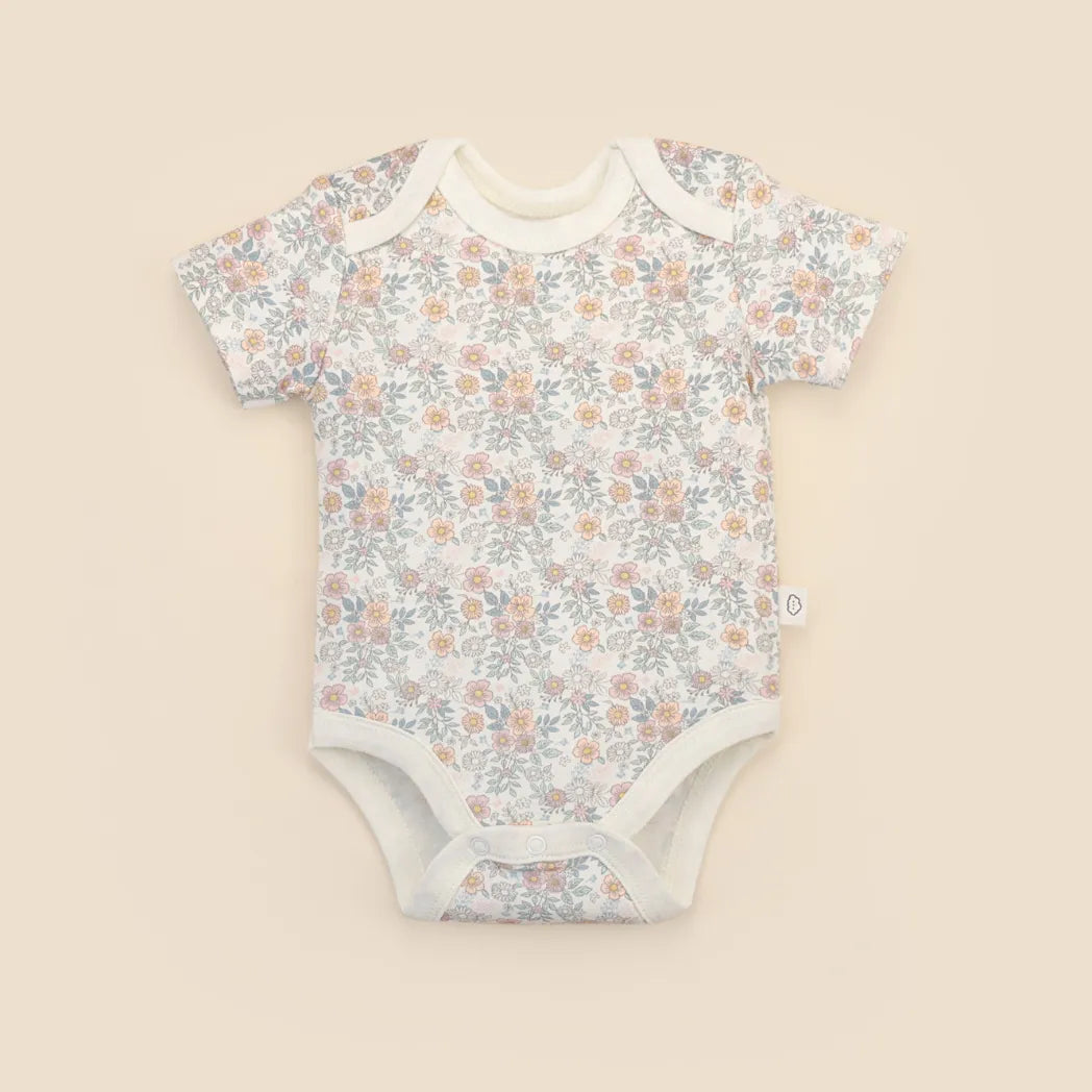 Lummi in Colour Baby Short Sleeve Bodysuit - Daisy Daisy