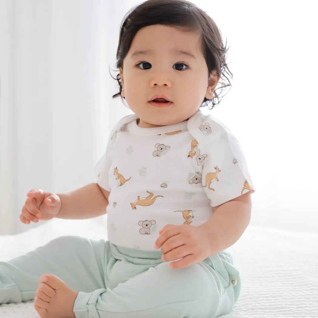 Lummi in Colour Baby Slouchy Track Pants - Lime Green