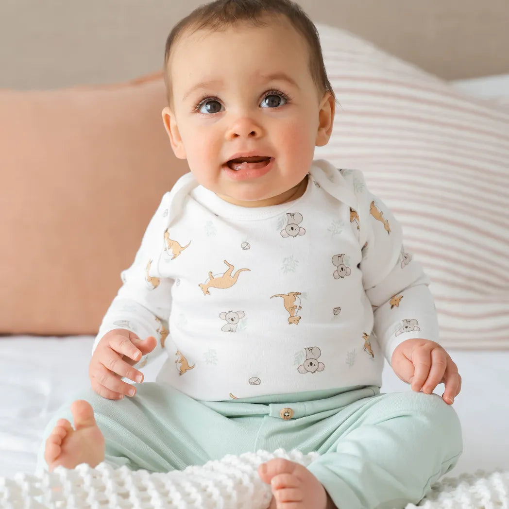 Lummi in Colour Baby Slouchy Track Pants - Lime Green