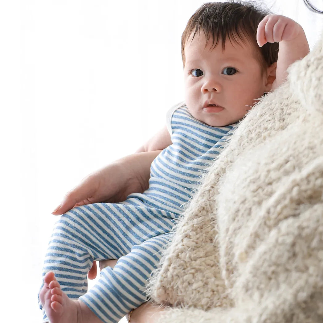 Lummi in Colour Comfy Baby Leggings - Blue Stripes