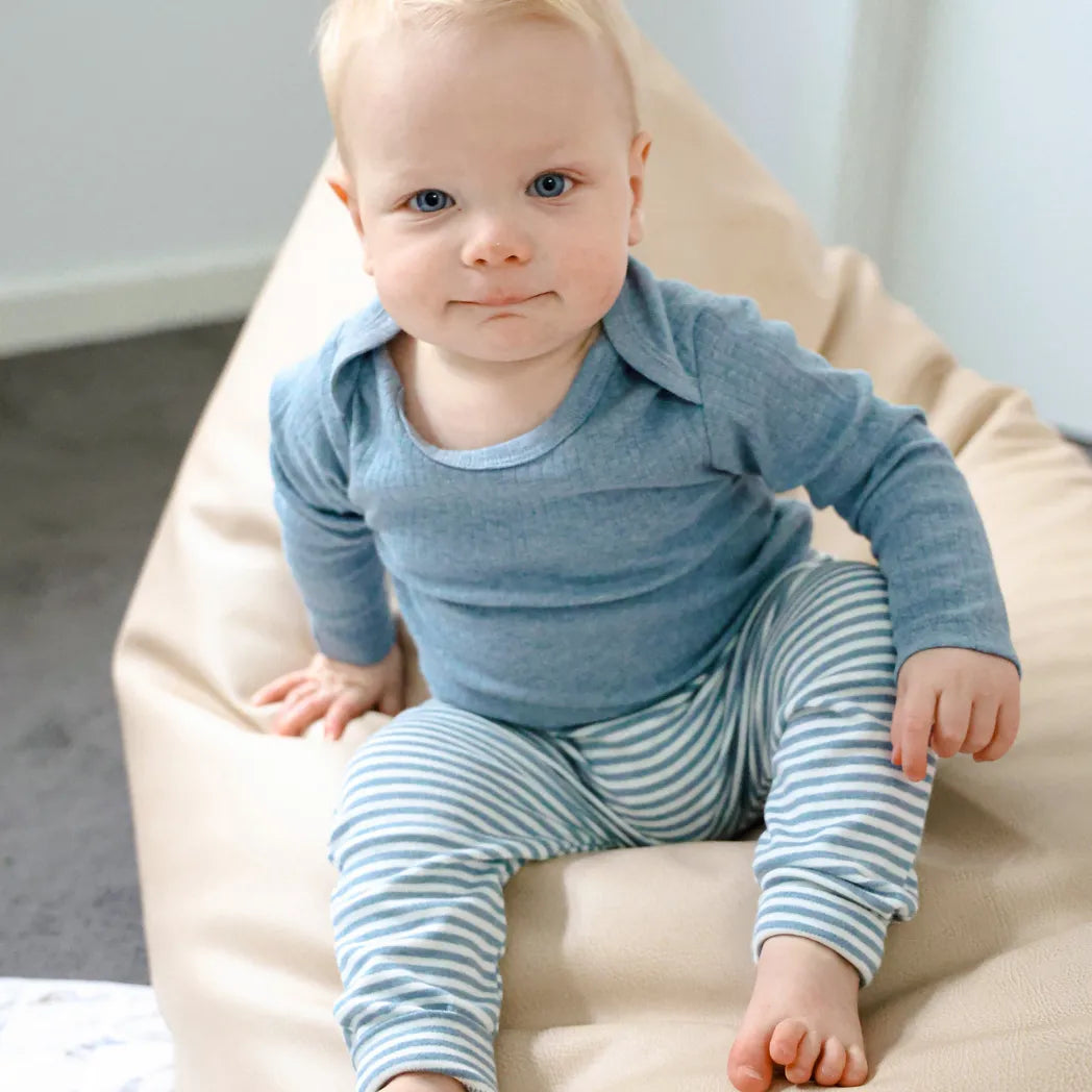 Lummi in Colour Comfy Baby Leggings - Blue Stripes