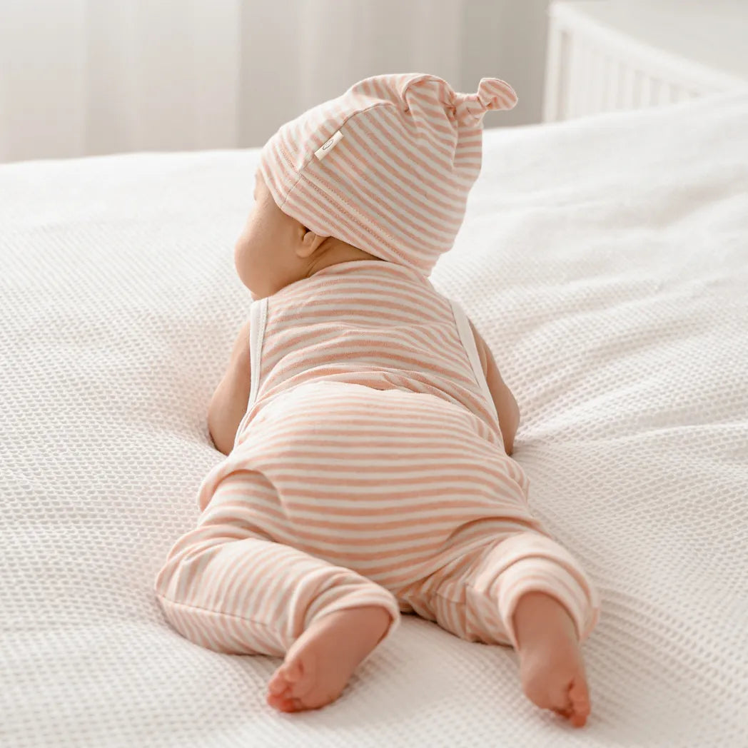Lummi in Colour Comfy Baby Leggings - Heather Pink Stripes