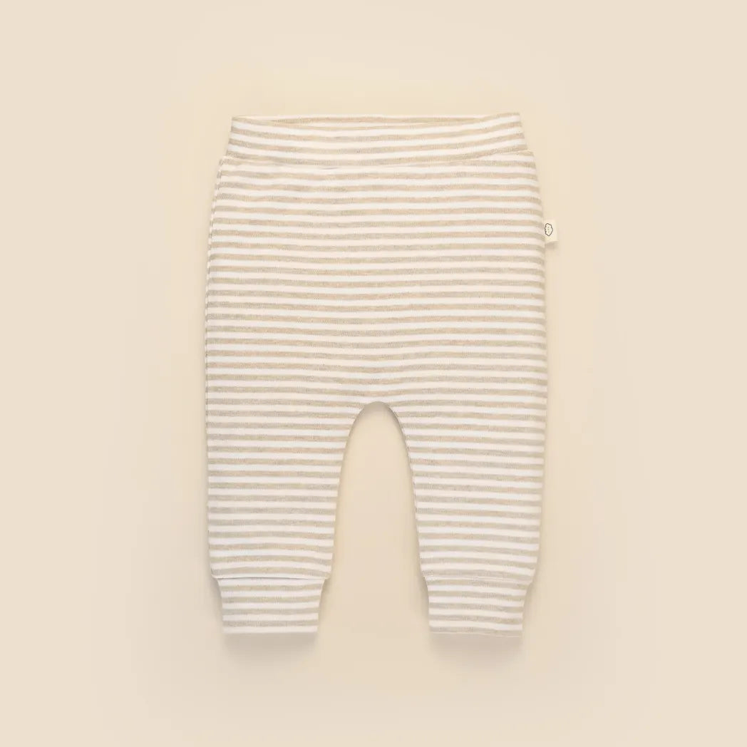 Lummi in Colour Comfy Baby Leggings - Oat Stripes
