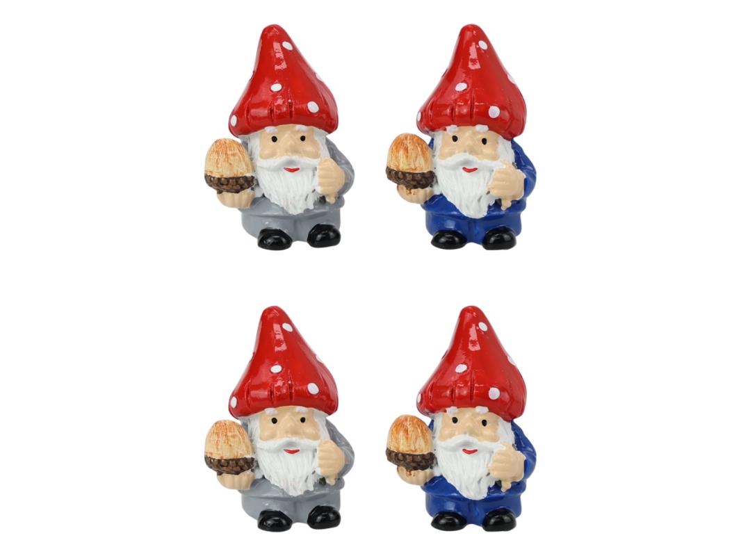 Mini Gnome with Red Mushroom Hat - 4cm