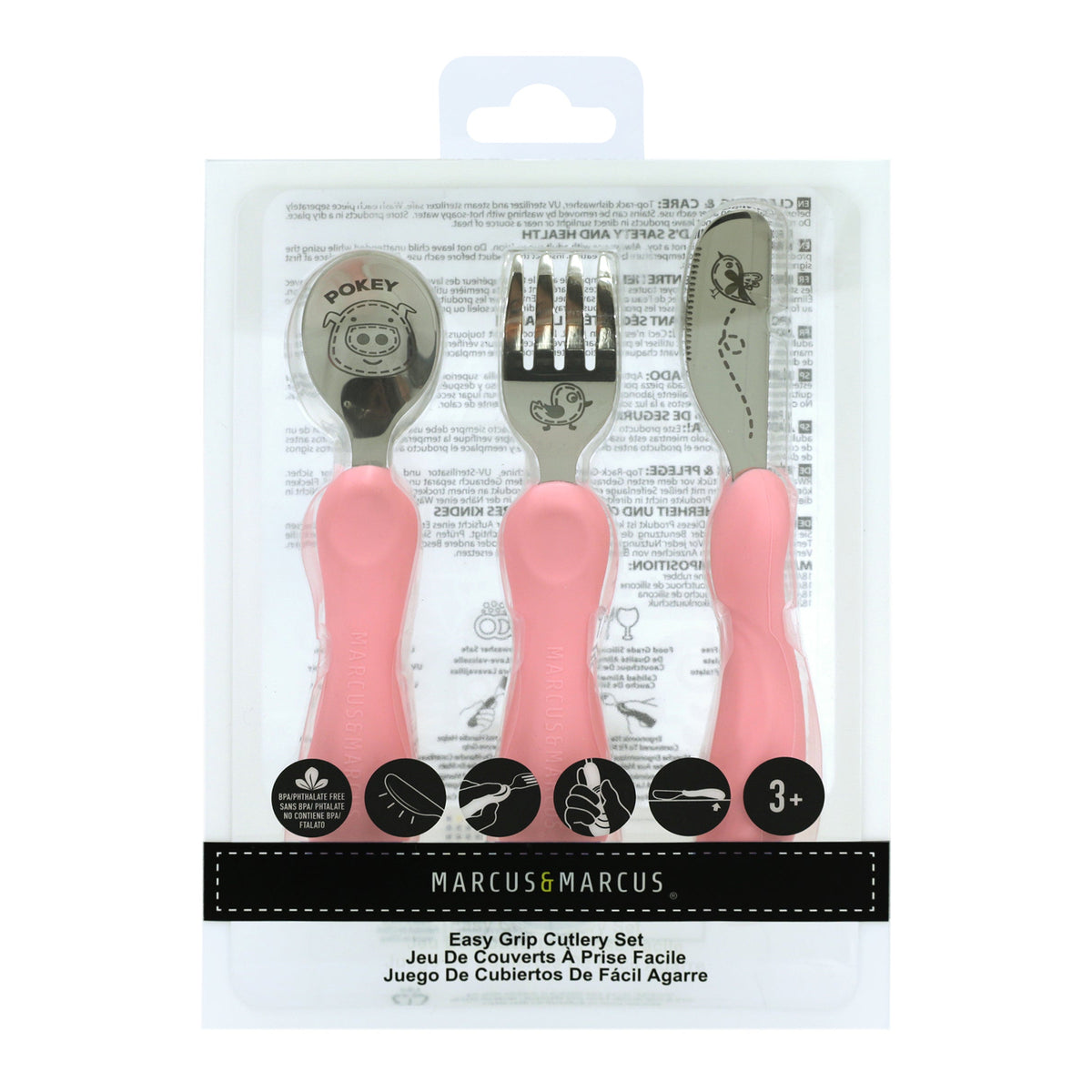 Easy Grip Cutlery Set - Pig
