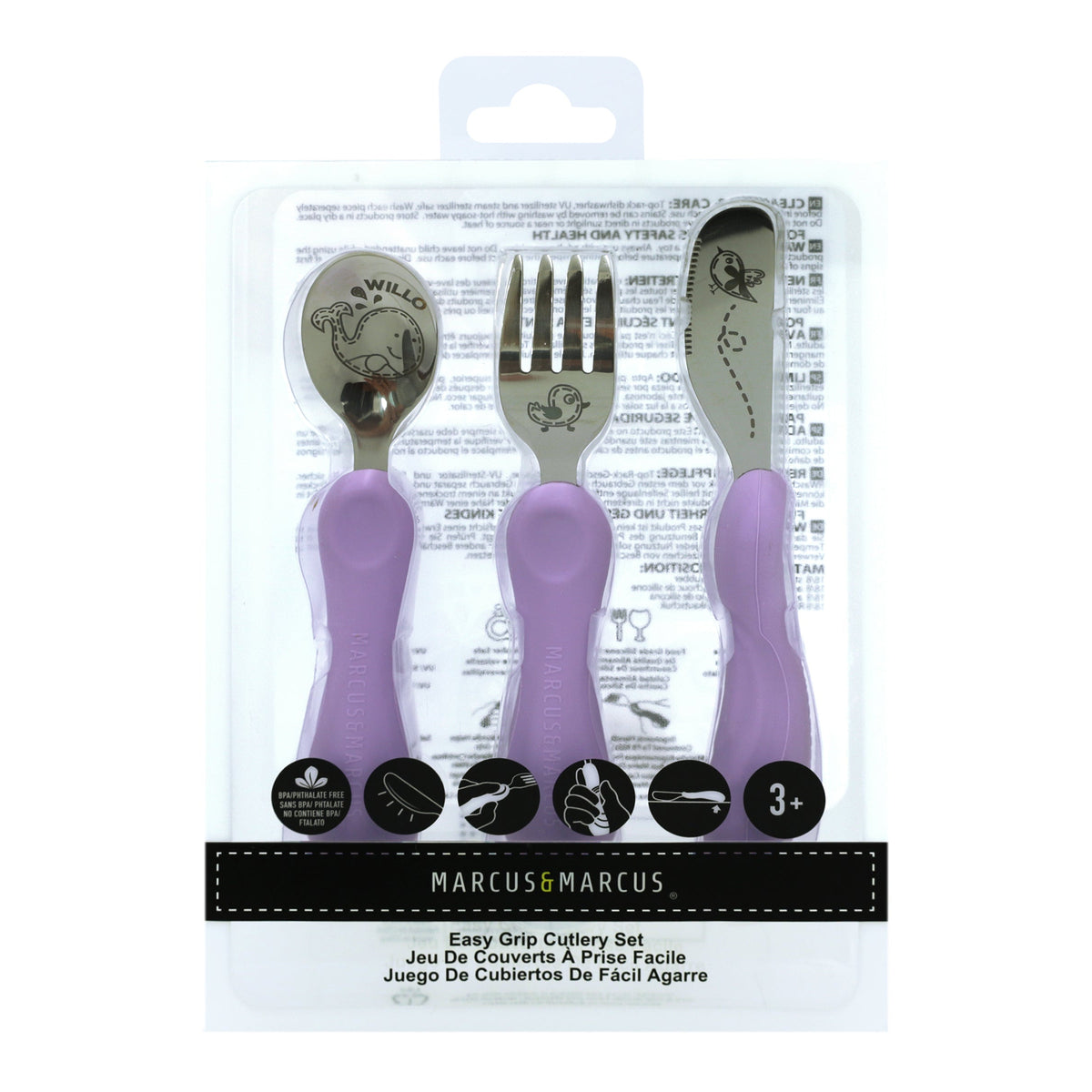 Easy Grip Cutlery Set - Whale