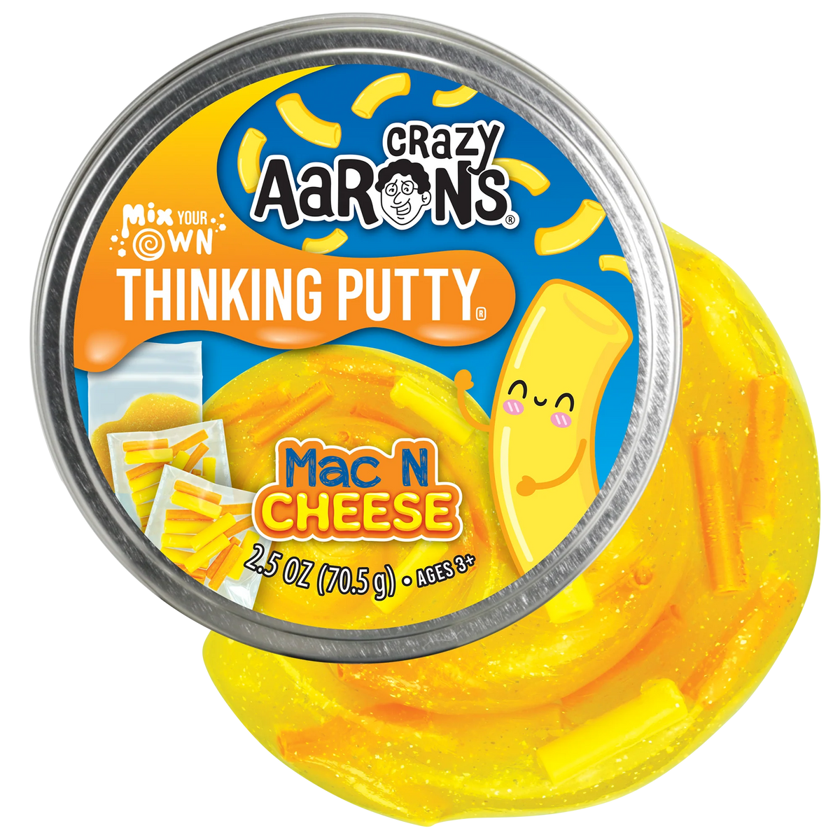 Crazy Aarons Thinking Putty - Mix It - Mac n Cheese