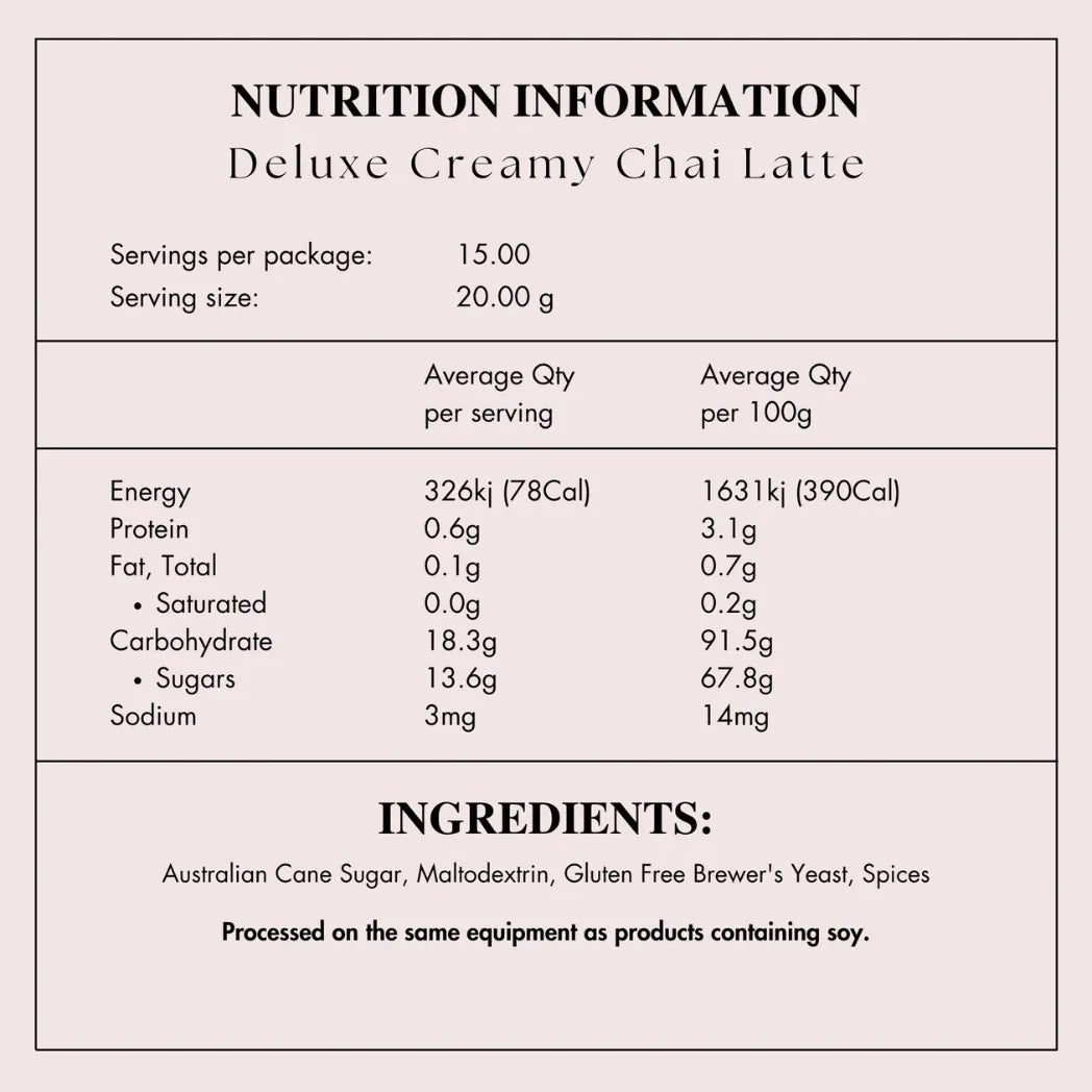 Made to Milk Creamy Chai Latte - GF, DF &amp; SF