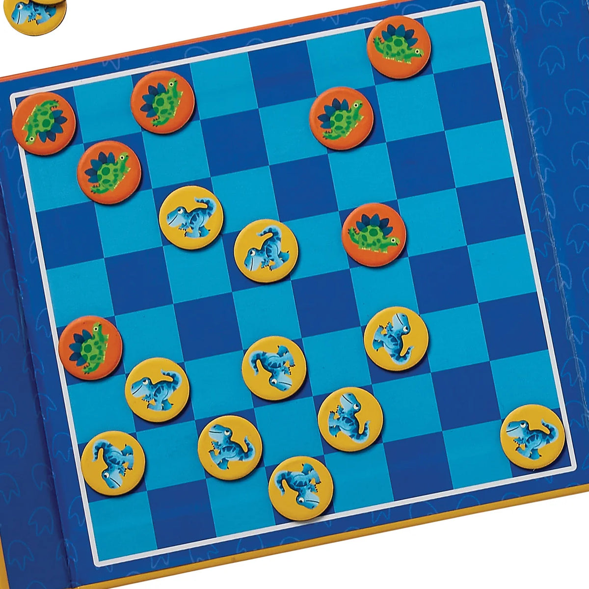 Crocodile Creek Magnetic Game - Tic Tac Toe & Checkers - Dino