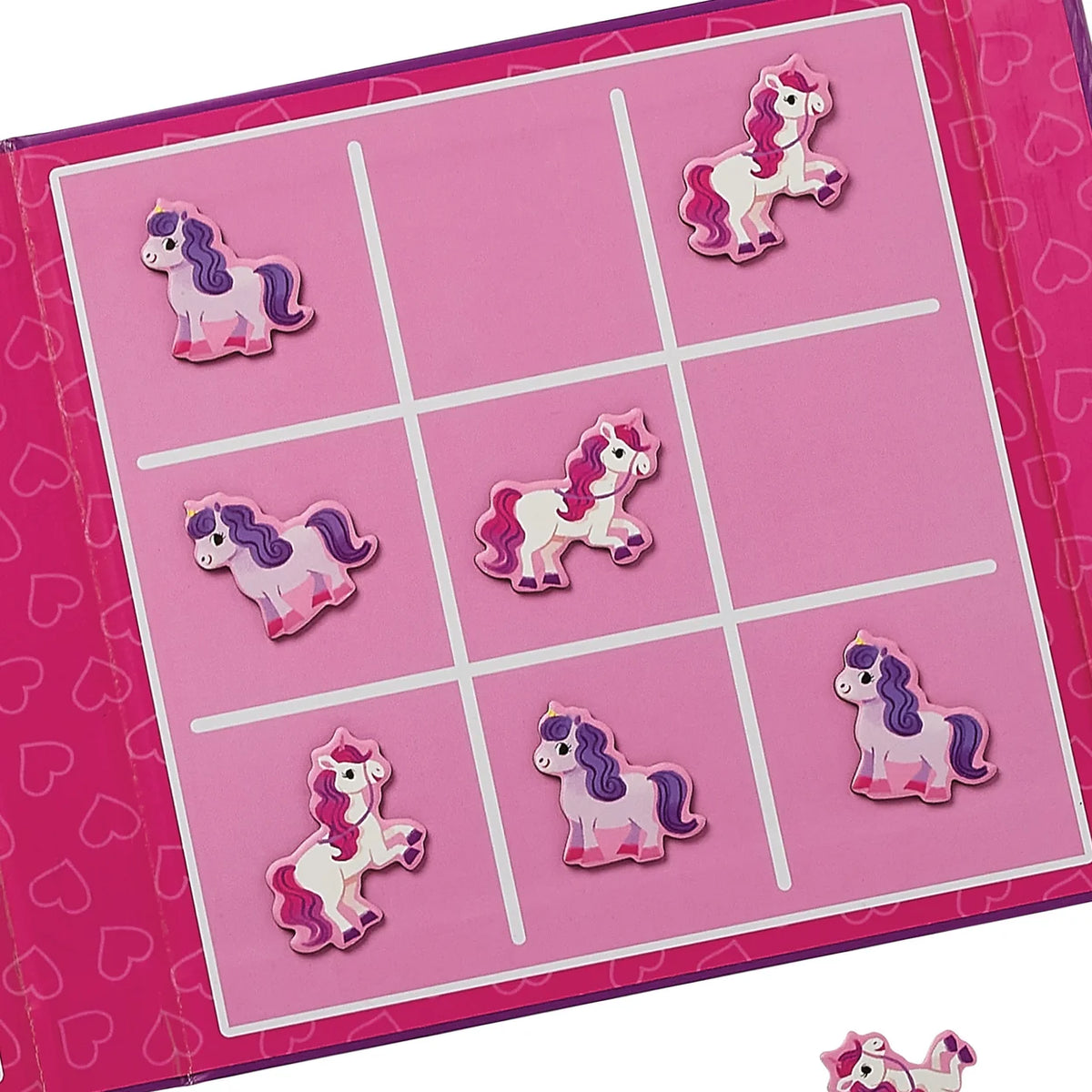 Crocodile Creek Magnetic Game - Tic Tac Toe & Checkers - Unicorn