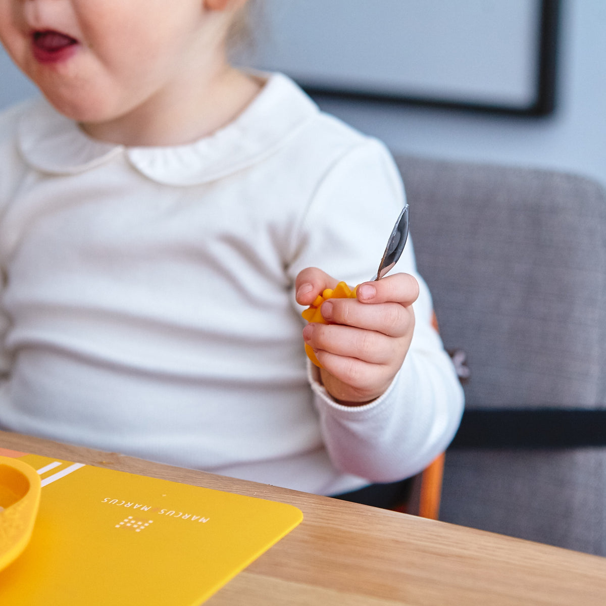 Palm Grasp Spoon and Fork Set - Giraffe