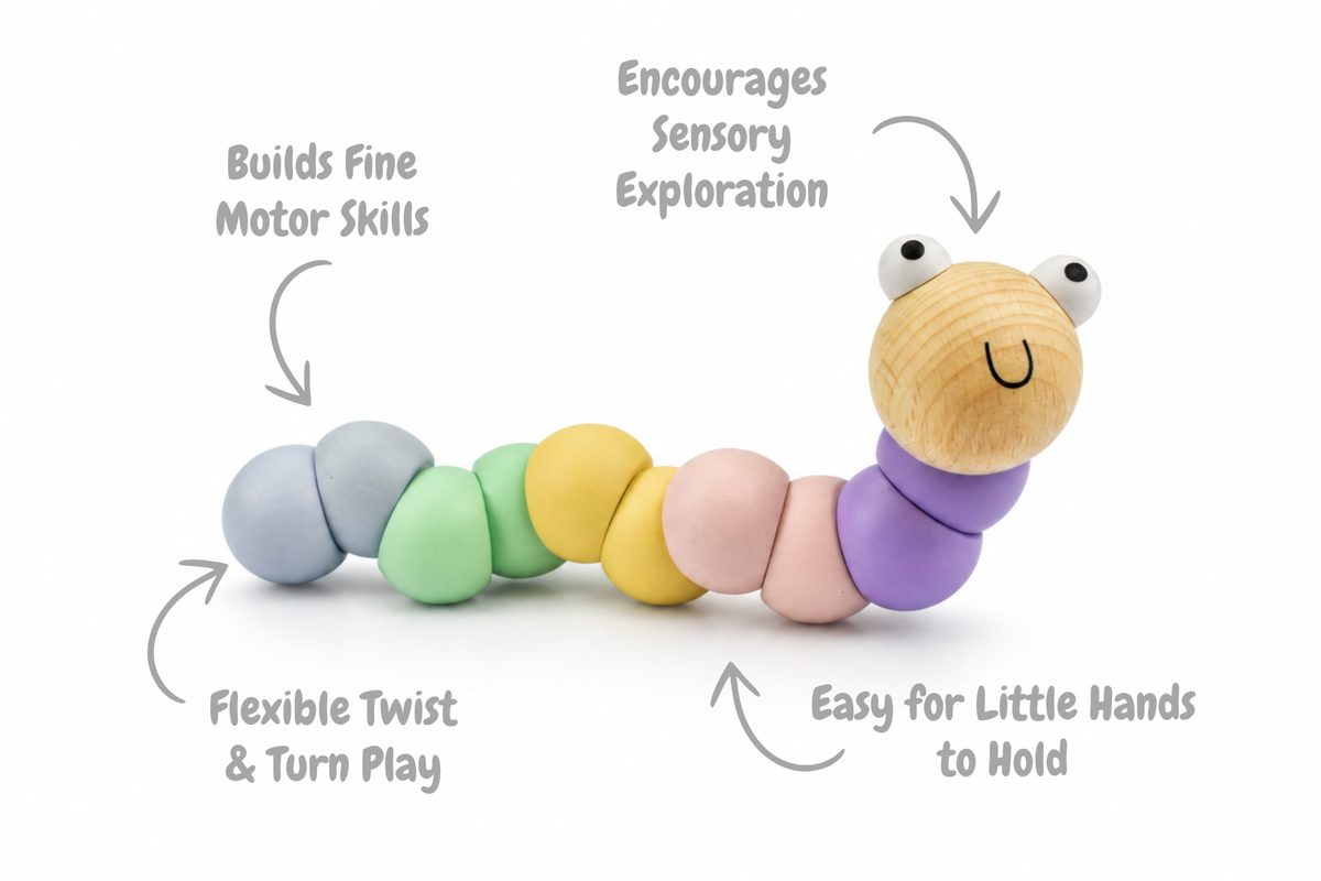 Koala Dream Pastel Wiggle Worm