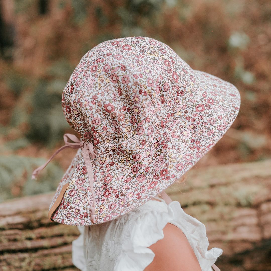 Bedhead Hats Wanderer Girls Reversible Panelled Bucket Sun Hat - Ramble/Rosa