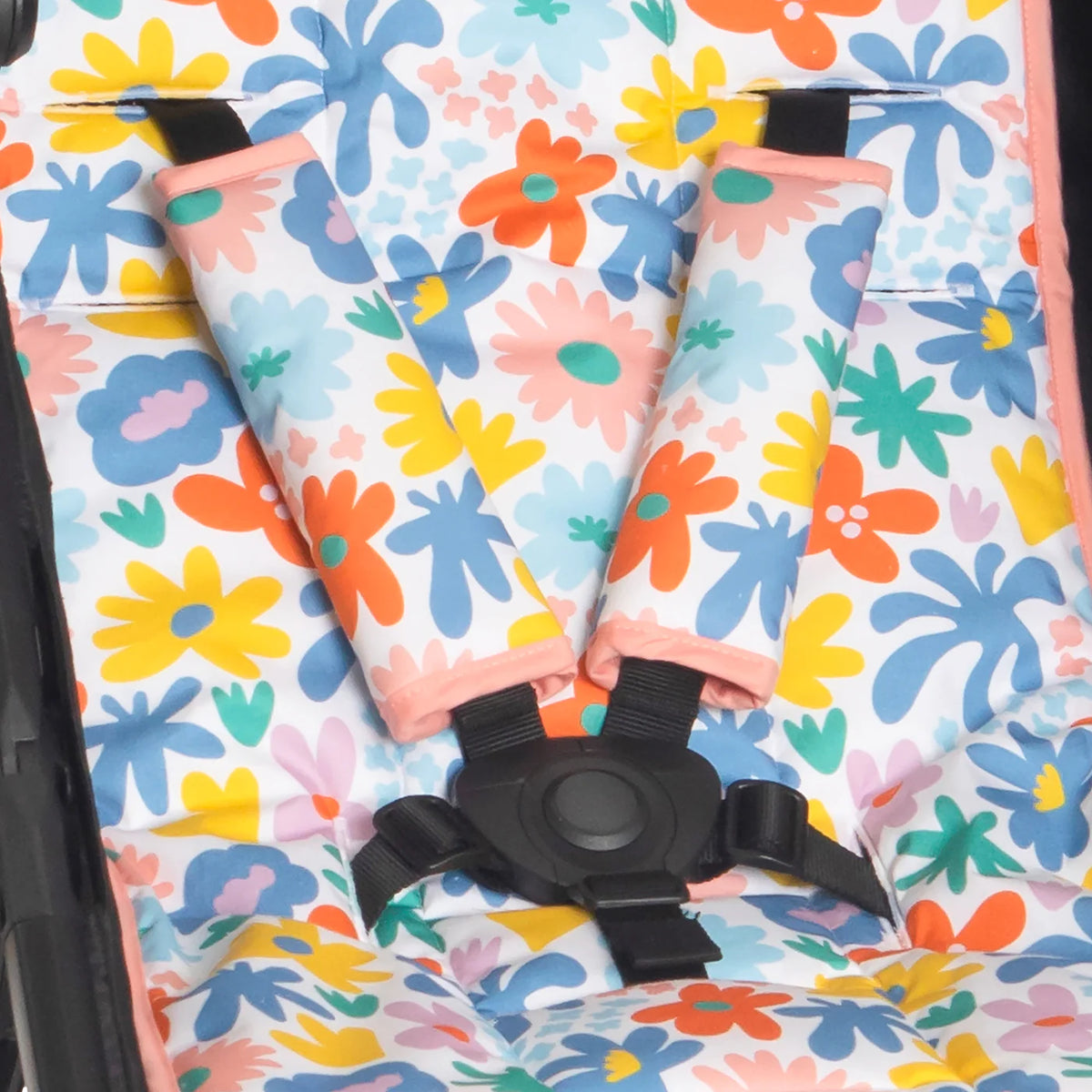 All4Ella Reversible Pram Harness Covers and Pram Pegs Set- Bright Floral