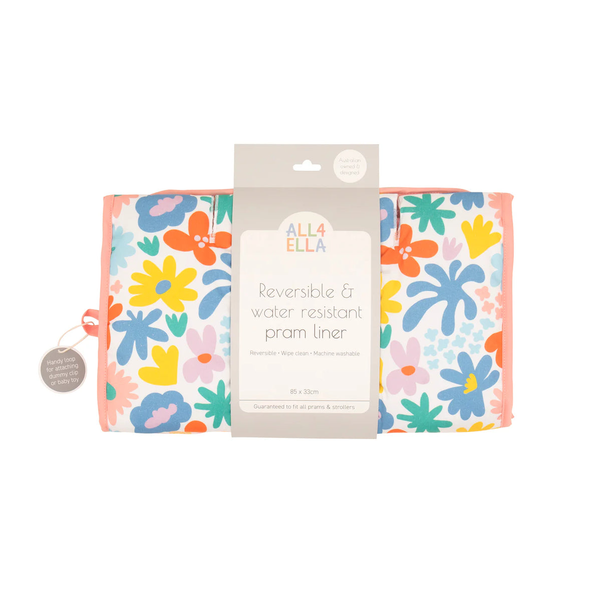 All4Ella Universal Pram Liner- Bright Floral