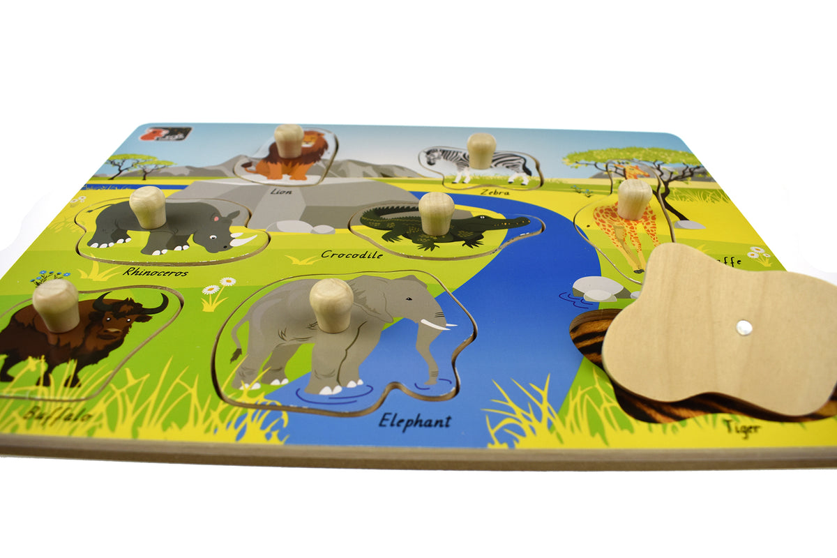 2 in 1 Wild Animal Peg Puzzle