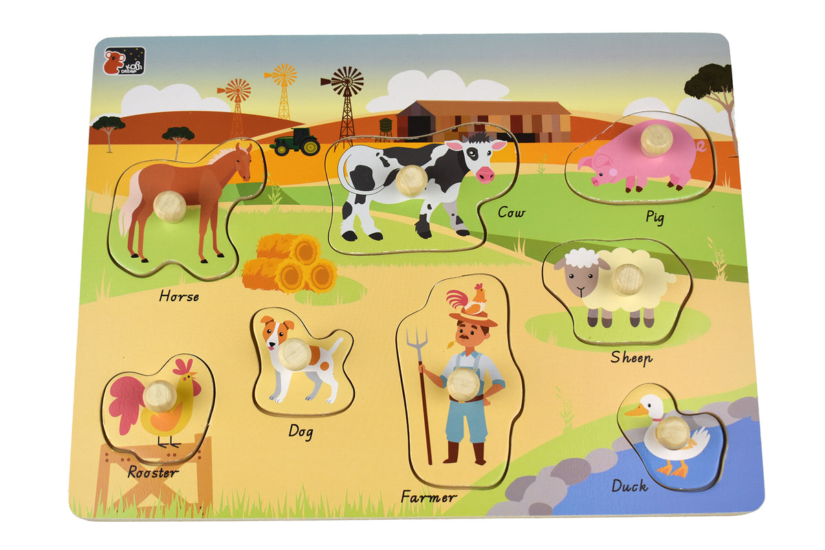 Koala Dream - 2 in 1 Australian Farm Peg Puzzle